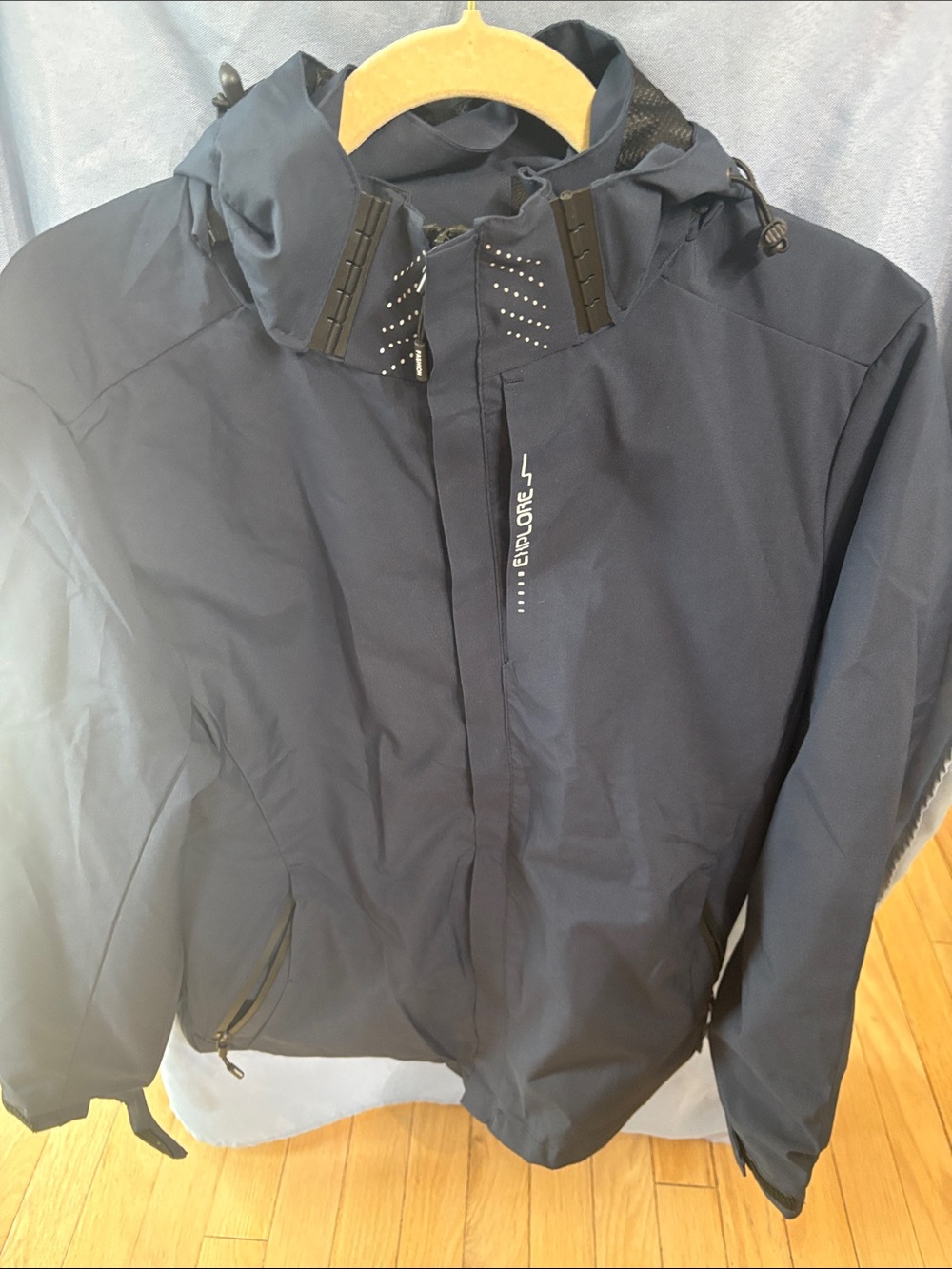 Men's Hooded Rain Jacket - Navy